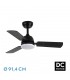 Ventilador de Techo PORTICO Negro DC 20W 2350Lm 3 Aspas Negro/Gris CCT