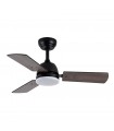 Ventilador de Techo PORTICO Negro DC 20W 2350Lm 3 Aspas Negro/Gris CCT