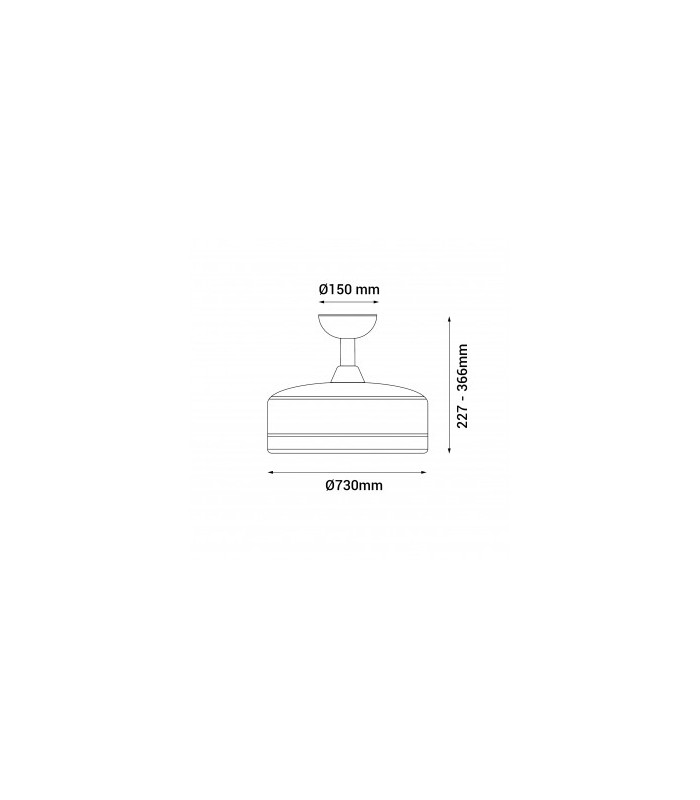 Ventilador Rubik WIFI APP DC 36W 2500LM Blanco CTT