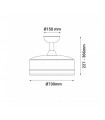 Ventilador Rubik WIFI APP DC 36W 2500LM Blanco CTT