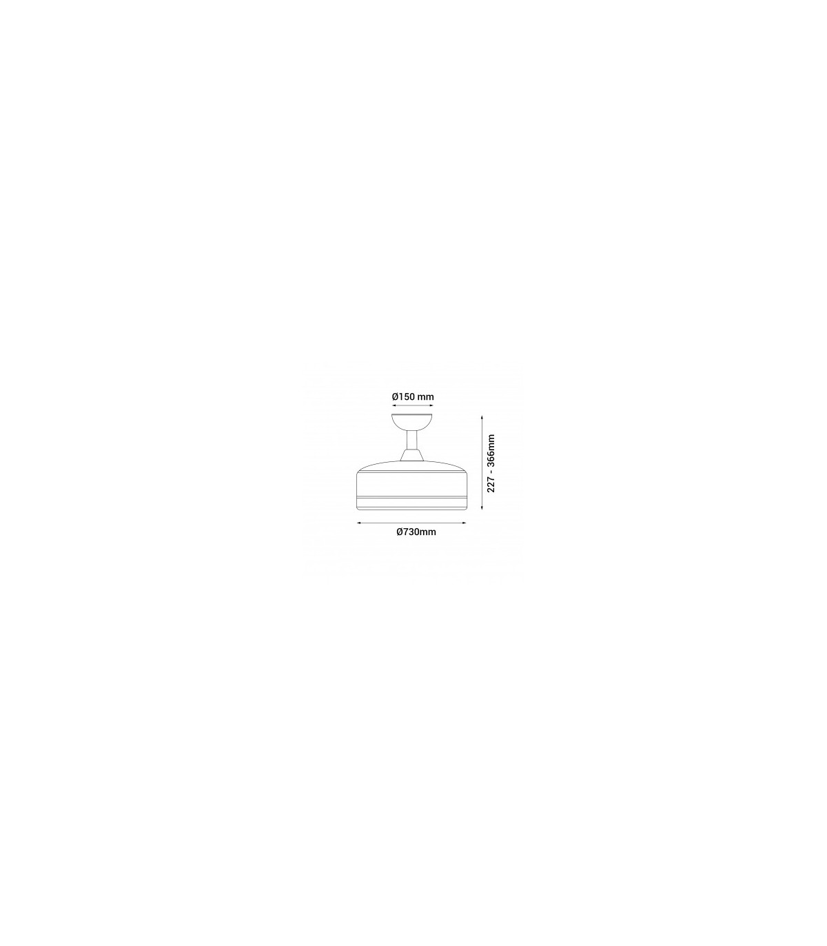 Ventilador Rubik WIFI APP DC 36W 2500LM Blanco CTT