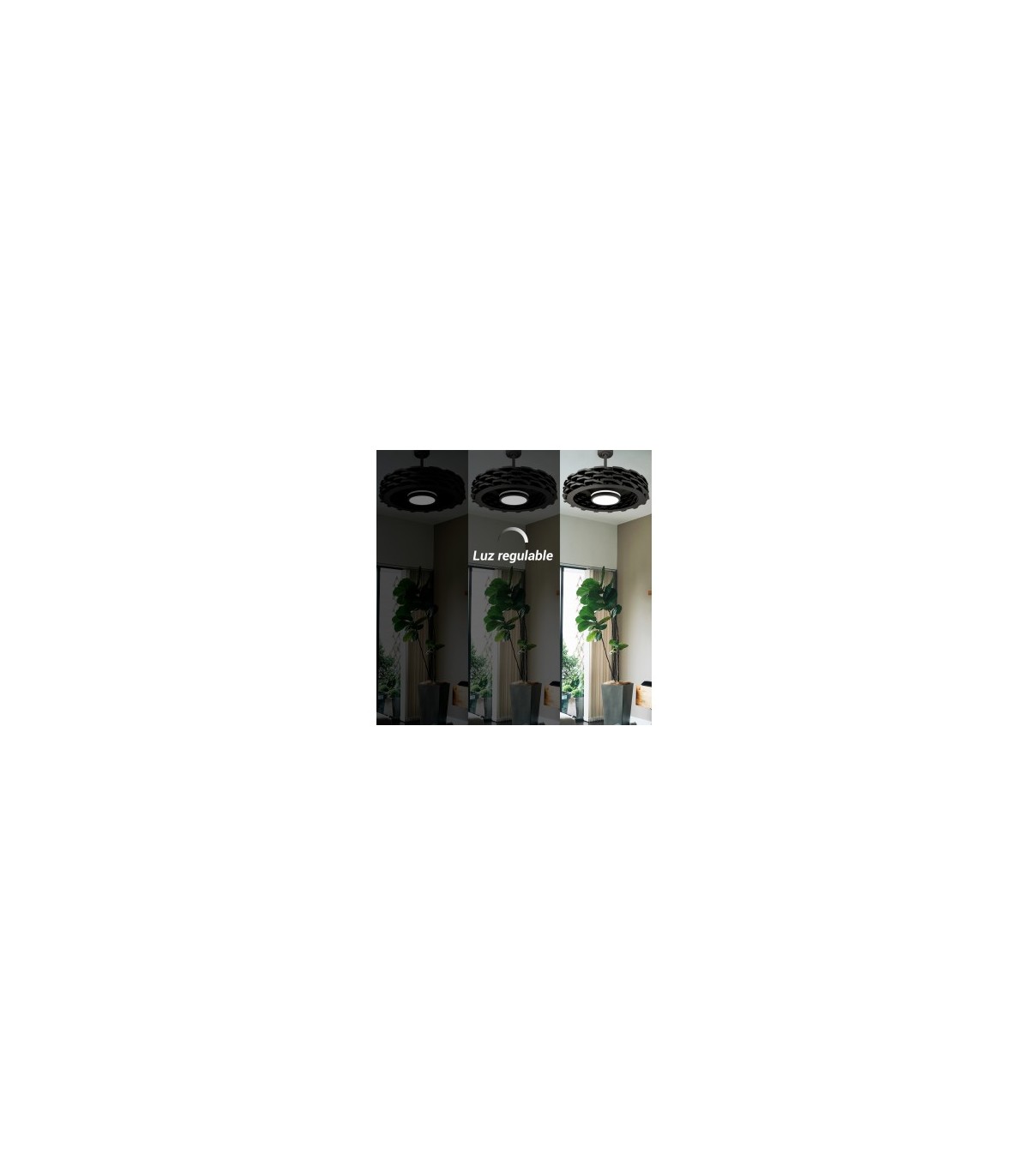 Ventilador Rubik WIFI APP DC 36W 2500LM Negro CTT