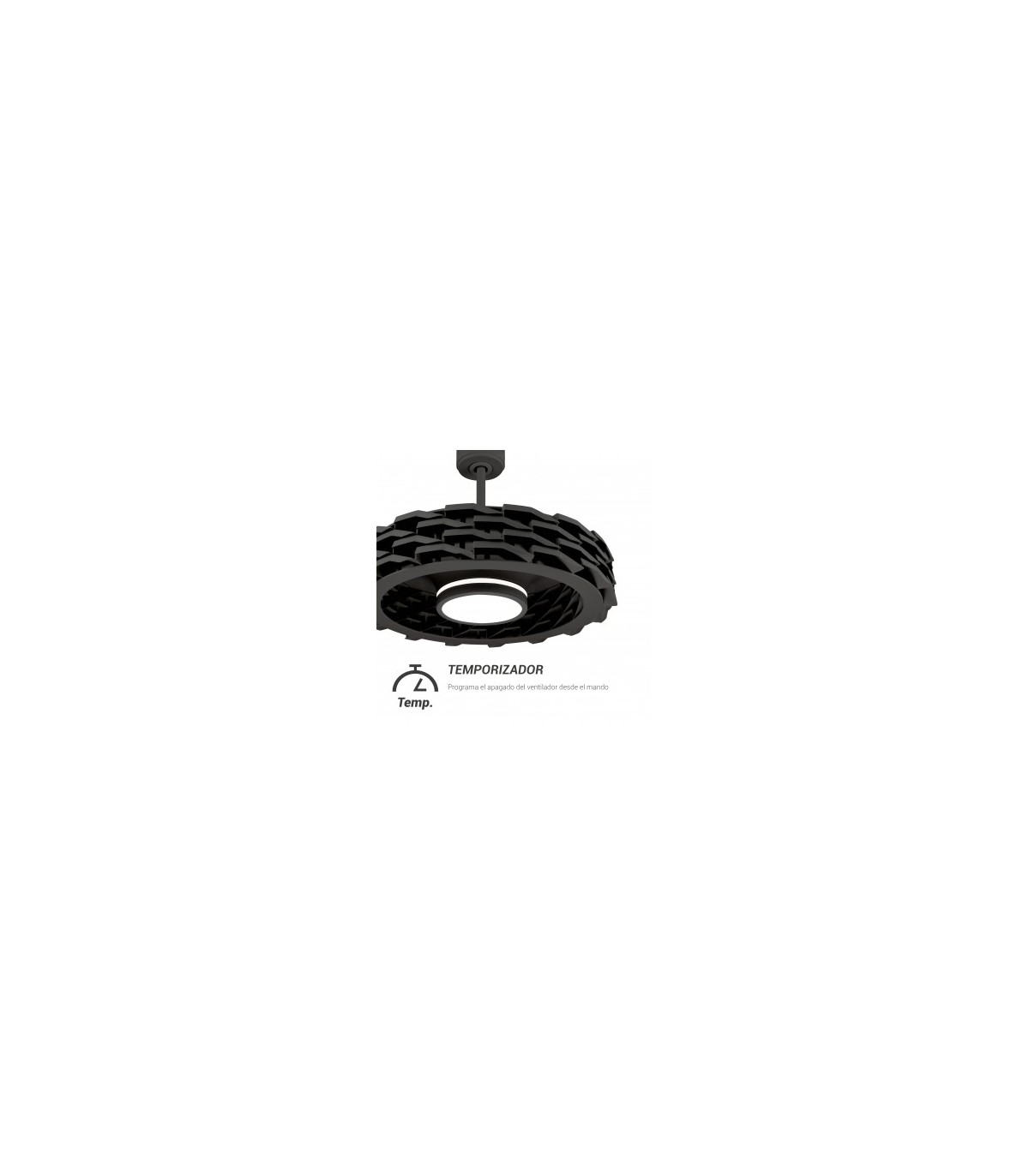 Ventilador Rubik WIFI APP DC 36W 2500LM Negro CTT