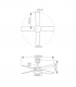 Ventilador Seram Níquel DC 15W 1534Lm 4 Aspas Transparentes CCT