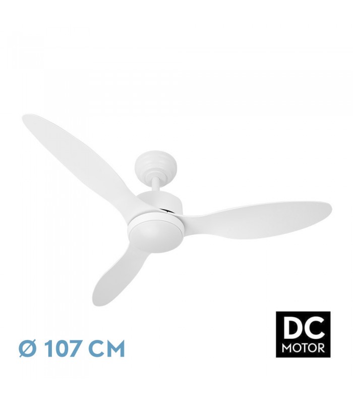 Ventilador de Techo SERPA Blanco DC 24W 2424Lm 3 Aspas Blanco CCT