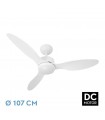 Ventilador de Techo SERPA Blanco DC 24W 2424Lm 3 Aspas Blanco CCT