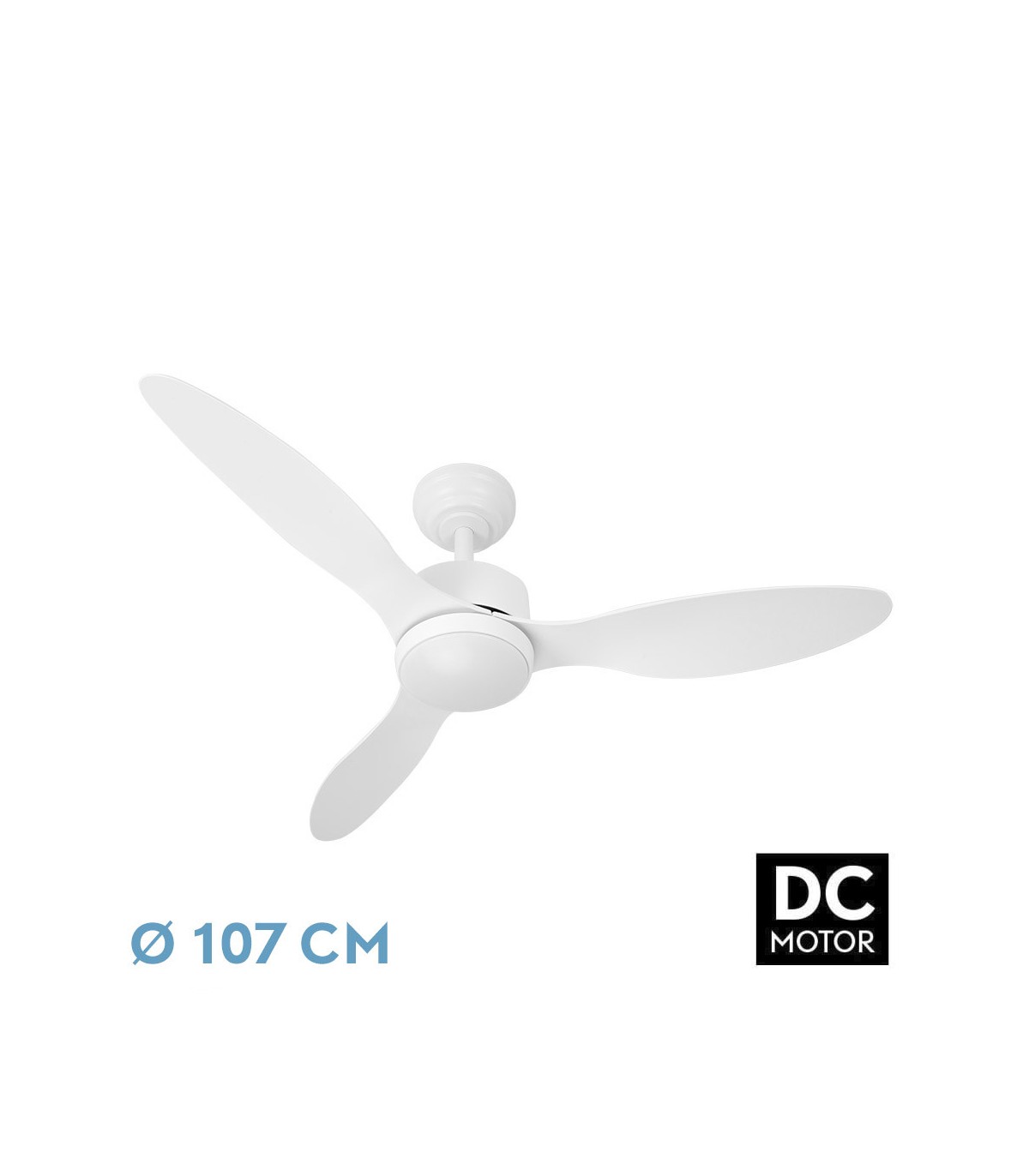 Ventilador de Techo SERPA Blanco DC 24W 2424Lm 3 Aspas Blanco CCT
