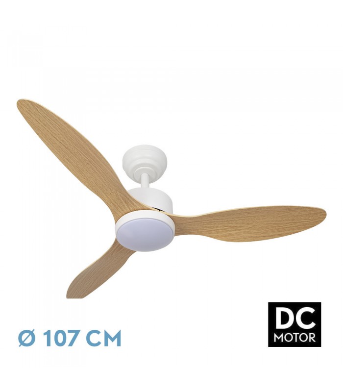 Ventilador de Techo SERPA Blanco DC 24W 2424Lm 3 Aspas Haya CCT