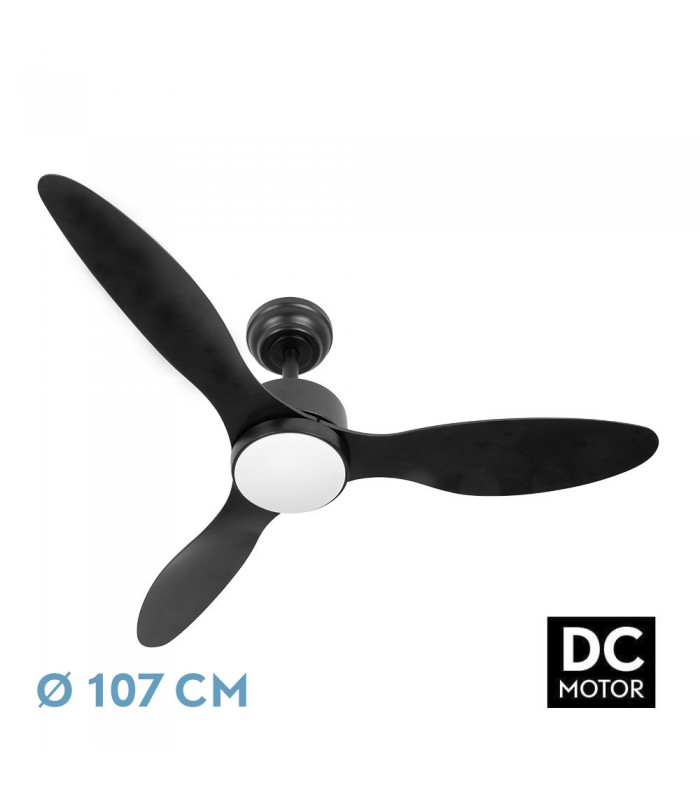 Ventilador de Techo SERPA Negro DC 24W 2424Lm 3 Aspas Negro CCT