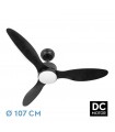 Ventilador de Techo SERPA Negro DC 24W 2424Lm 3 Aspas Negro CCT