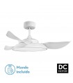 Ventilador Led Sierra Blanco DC 40W 4400Lm 3 Aspas CCT