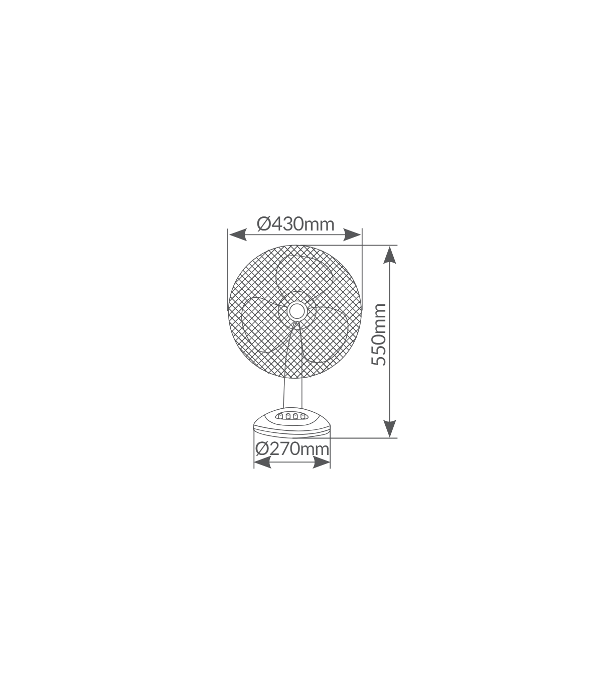 Ventilador De Sobremesa Lindi 45W 43cm Blanco