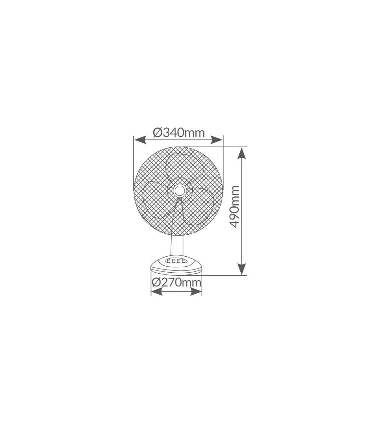 Ventilador De Sobremesa Lindi 40W 34cm Negro