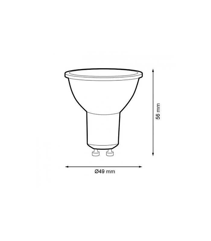 Dicroica GU10 8W 772Lm 38º IP20