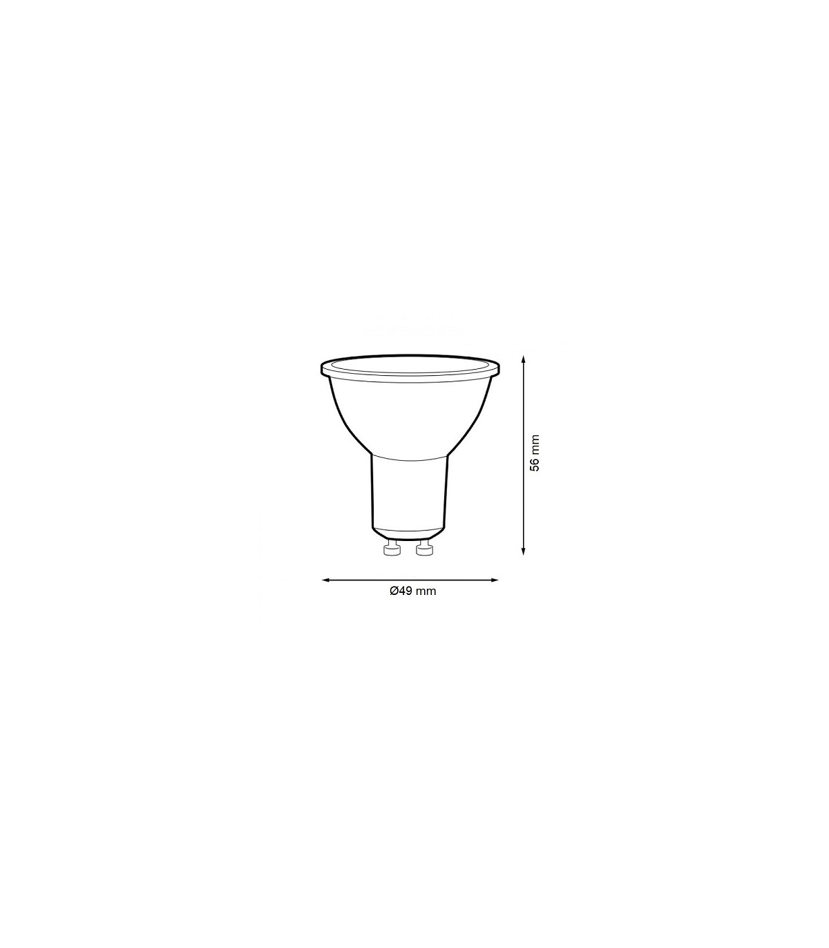 Dicroica GU10 8W 772Lm 38º IP20