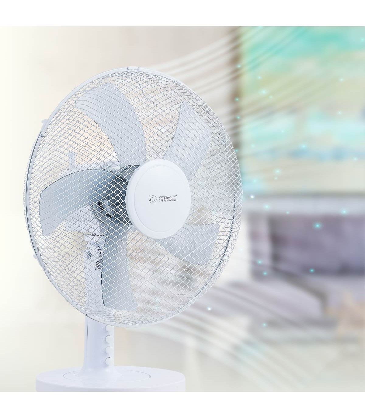 Ventilador de Sobremesa Macomia 45W 41cm Blanco