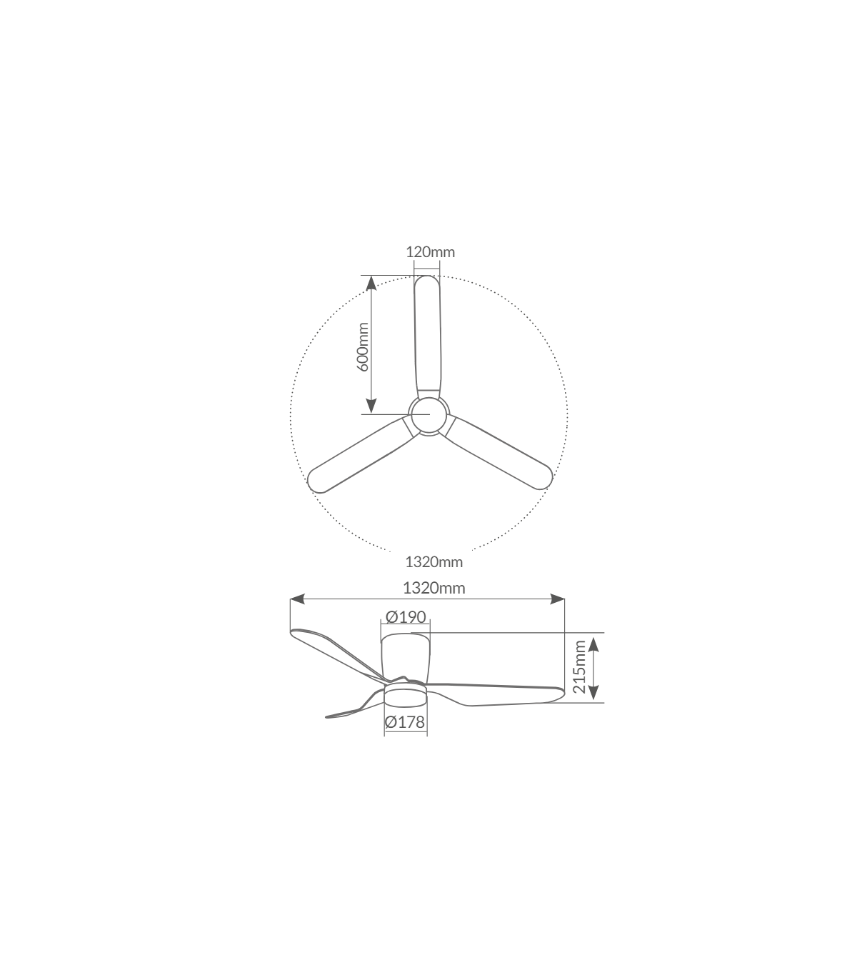 Ventilador Solesia Blanco DC 15W 1534Lm 3 Aspas Blanco CCT