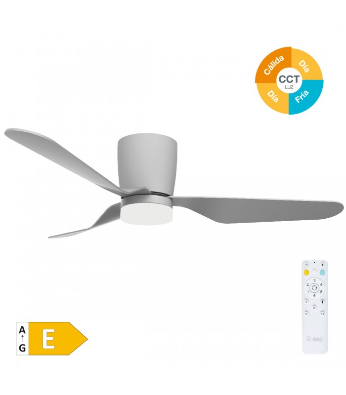 Ventilador Solesia Gris DC 15W 1534Lm 3 Aspas Gris CCT