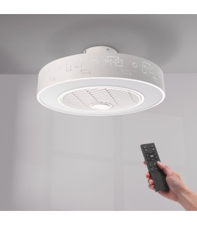 Ventilador de techo Sticks Plus APP DC 36W 2400Lm 5 Aspas Blanco CCT