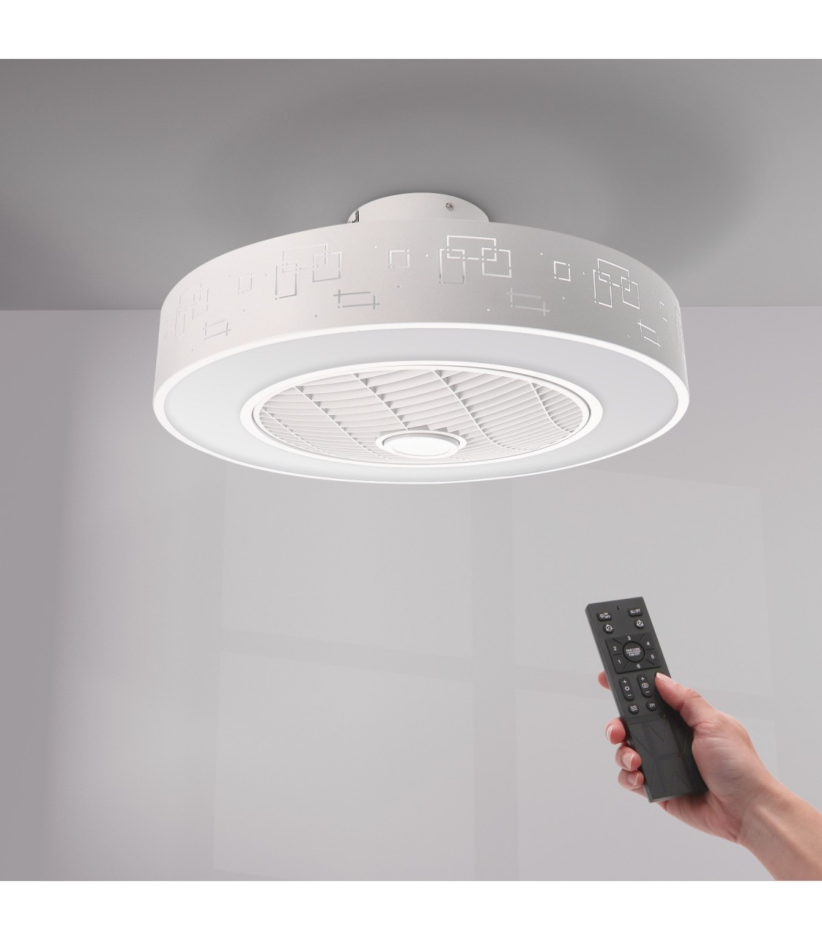 Ventilador de techo Sticks Plus APP DC 36W 2400Lm 5 Aspas Blanco CCT