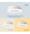 Ventilador de techo Sticks Plus APP DC 36W 2400Lm 5 Aspas Blanco CCT