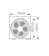 Ventilador Box Fan Behda 45W 32.5cm Blanco/Gris