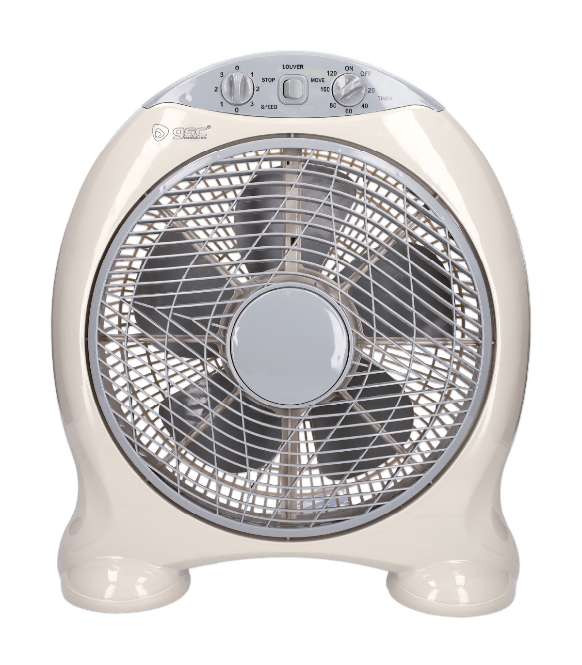 Ventilador Box Fan 50W 32cm Blanco/Gris