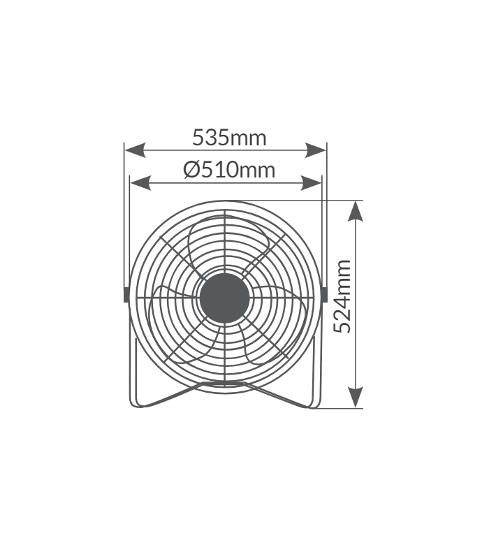 Ventilador Metálico De Suelo Netia 140W 51cm Cromo