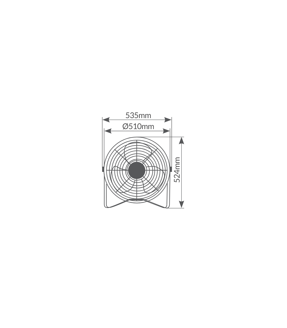Ventilador Metálico De Suelo Netia 140W 51cm Cromo