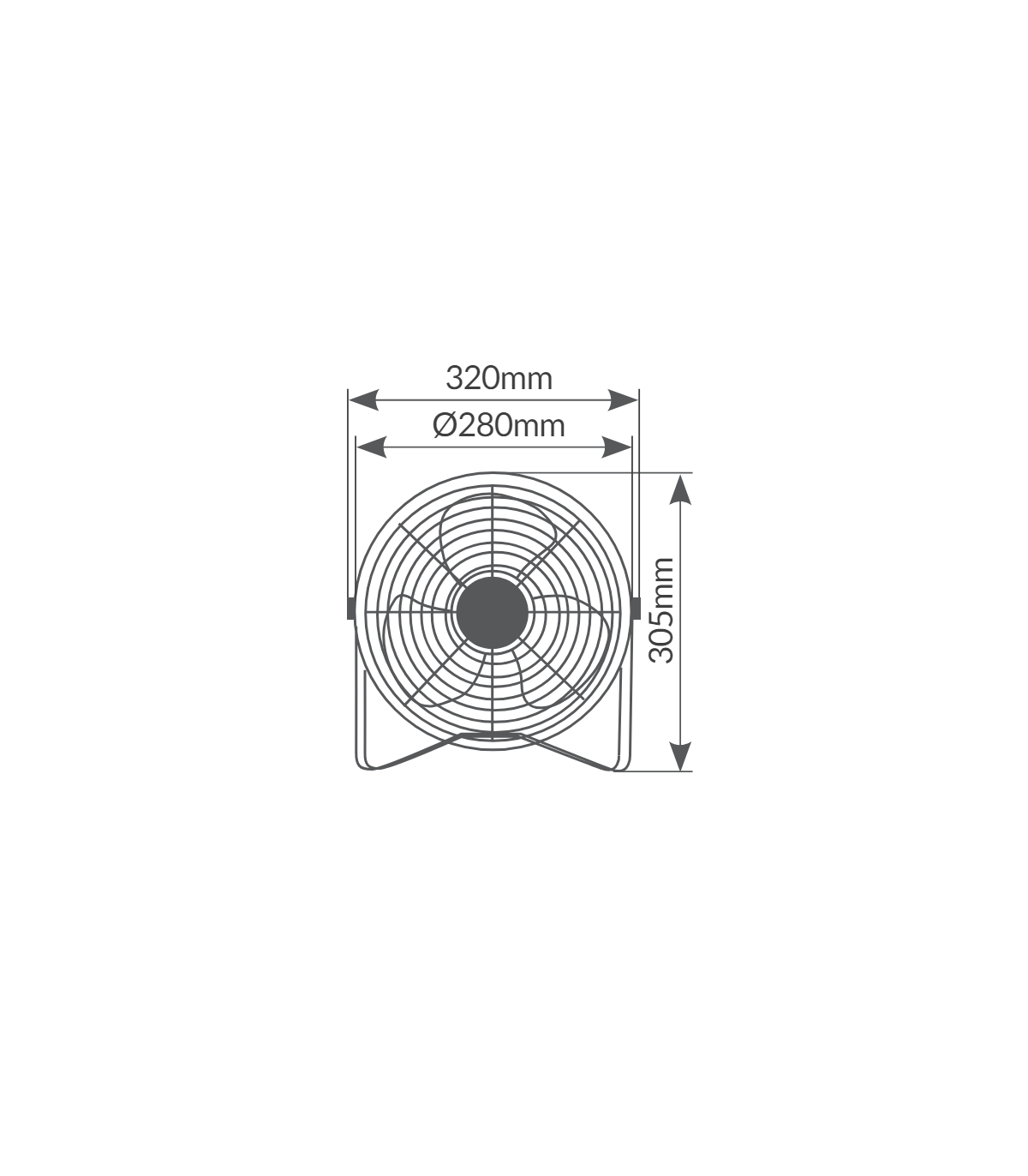 Ventilador Metálico De Suelo Mueda 50W 28cm Cromo