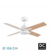 Ventilador de Techo TALCO DC Blanco 20W 2350Lm 4 Aspas Rev. Blanco/Haya CCT