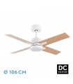 Ventilador de Techo TALCO DC Blanco 20W 2350Lm 4 Aspas Rev. Blanco/Haya CCT