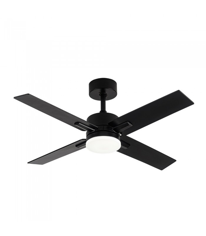Ventilador de Techo TALCO DC Negro 20W 2350Lm 4 Aspas Rev. Negro/Gris CCT