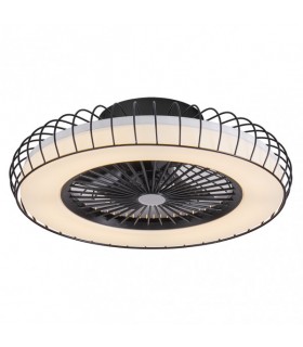 Ventilador Tania 70D DC 72W 6120Lm 5 Aspas Negro/Madera Gris CCT