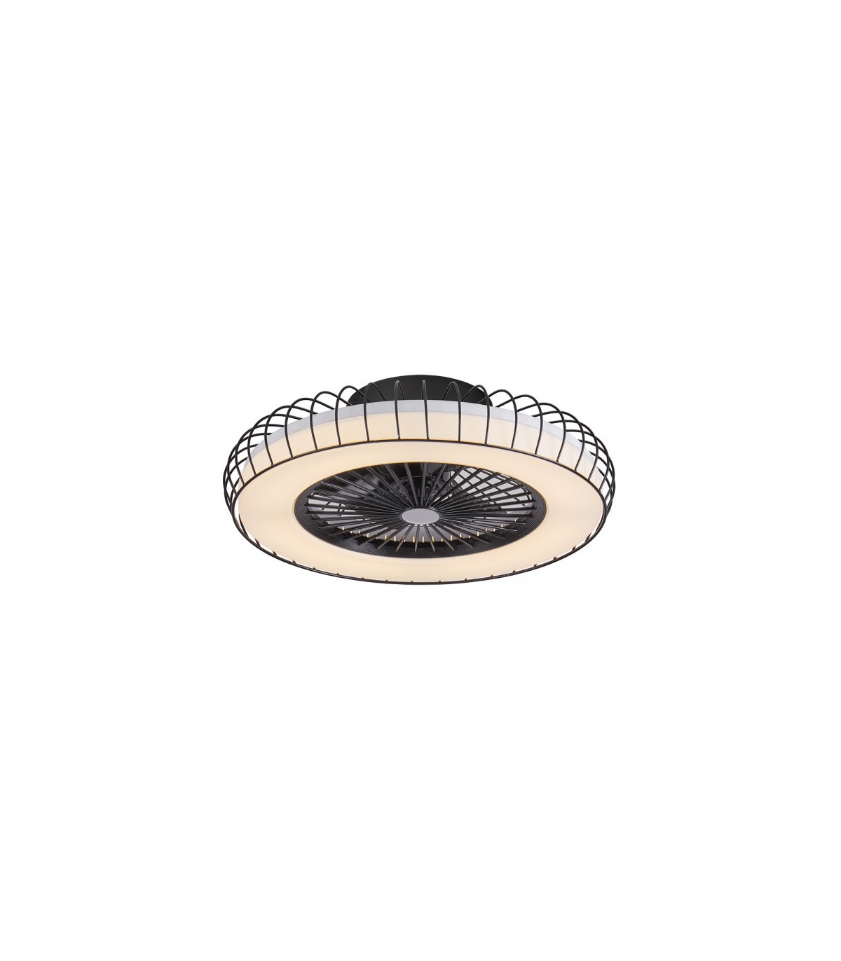 Ventilador Tania 70D DC 72W 6120Lm 5 Aspas Negro/Madera Gris CCT