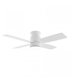 Ventilador Taro Blanco DC 24W 2400Lm 4 Aspas Blanco/Madera CCT