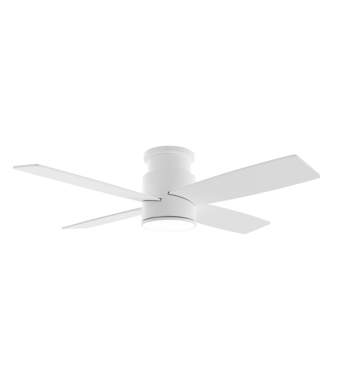 Ventilador Taro Blanco DC 24W 2400Lm 4 Aspas Blanco/Madera CCT