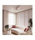 Ventilador Taro Blanco DC 24W 2400Lm 4 Aspas Blanco/Madera CCT