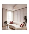 Ventilador Taro Blanco DC 24W 2400Lm 4 Aspas Blanco/Madera CCT