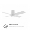 Ventilador Taro Blanco DC 24W 2400Lm 4 Aspas Blanco/Madera CCT