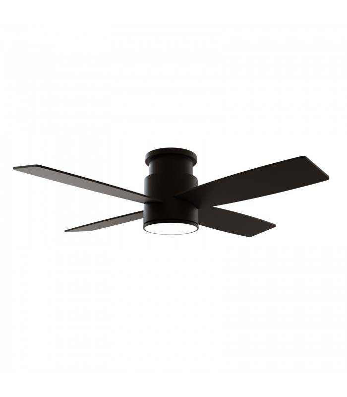 Ventilador Taro Negro DC 24W 2400Lm 4 Aspas Negro/Nogal CCT