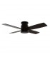 Ventilador Taro Negro DC 24W 2400Lm 4 Aspas Negro/Nogal CCT