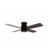 Ventilador Taro Negro DC 24W 2400Lm 4 Aspas Negro/Nogal CCT