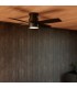 Ventilador Taro Negro DC 24W 2400Lm 4 Aspas Negro/Nogal CCT