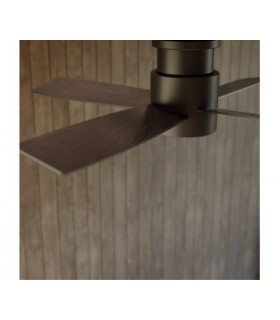 Ventilador Taro Negro DC 24W 2400Lm 4 Aspas Negro/Nogal CCT