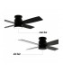 Ventilador Taro Negro DC 24W 2400Lm 4 Aspas Negro/Nogal CCT