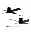 Ventilador Taro Negro DC 24W 2400Lm 4 Aspas Negro/Nogal CCT Ventilador Taro Negro DC 24W 2400Lm 4 Aspas Negro/Nogal CCT