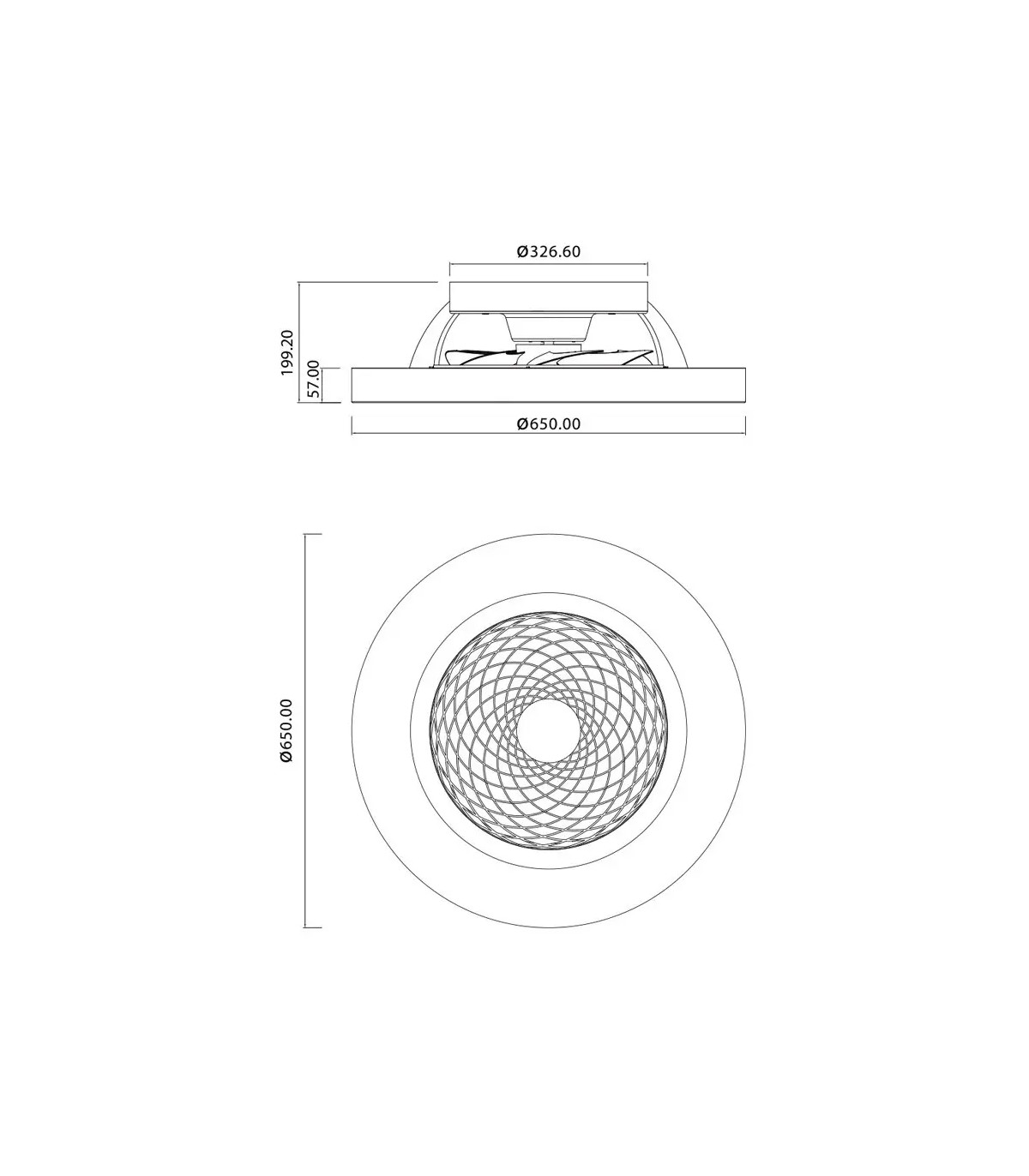 Ventilador Tibet APP DC 70W 7700Lm Madera/Negro CCT