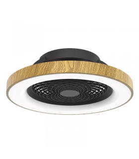 Ventilador Tibet APP DC 70W 7700Lm Madera/Negro CCT