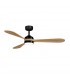 Ventilador Tonda DC 20W 2000Lm 3 Aspas Negro/Madera CCT